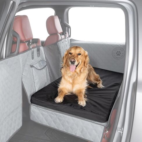 Ruff Liners Truck Back Seat Dog Bed Cushion, Extra Large Black – As Seen on Shark Tank – for Large Seat Extender & XL Floor Cover – Waterproof, Machine-Washable – Backseat Dog Bed with Rebound Foam in Saudi Arabia