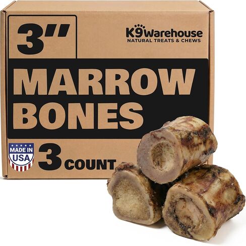 K9warehouse USA عظام النخاع للكلاب - علاجات طبيعية بالكامل للكلاب بنخاع عظم البقر مقاس 5-6 بوصات - عظام طويلة الأمد للمضغ العدواني - مضغ عالي البروتين للسلالات الصغيرة والمتوسطة والكبيرة والكبيرة جدًا in Saudi Arabia