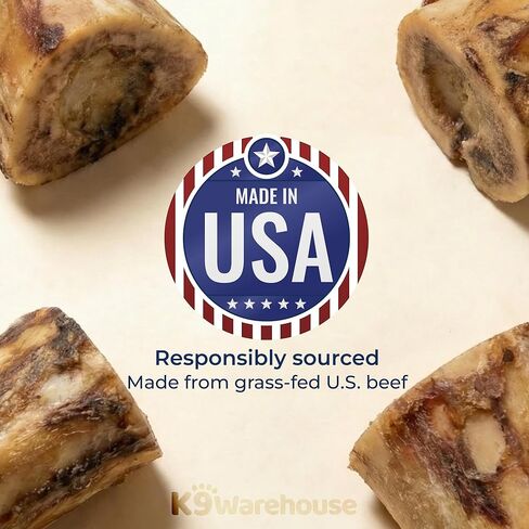 K9warehouse USA عظام النخاع للكلاب - علاجات طبيعية بالكامل للكلاب بنخاع عظم البقر مقاس 5-6 بوصات - عظام طويلة الأمد للمضغ العدواني - مضغ عالي البروتين للسلالات الصغيرة والمتوسطة والكبيرة والكبيرة جدًا in Saudi Arabia