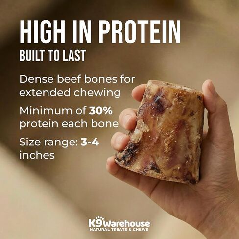 K9warehouse USA عظام النخاع للكلاب - علاجات طبيعية بالكامل للكلاب بنخاع عظم البقر مقاس 5-6 بوصات - عظام طويلة الأمد للمضغ العدواني - مضغ عالي البروتين للسلالات الصغيرة والمتوسطة والكبيرة والكبيرة جدًا in Saudi Arabia