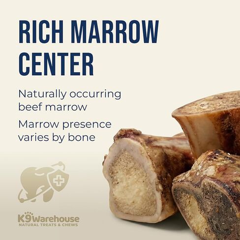 K9warehouse USA عظام النخاع للكلاب - علاجات طبيعية بالكامل للكلاب بنخاع عظم البقر مقاس 5-6 بوصات - عظام طويلة الأمد للمضغ العدواني - مضغ عالي البروتين للسلالات الصغيرة والمتوسطة والكبيرة والكبيرة جدًا in Saudi Arabia