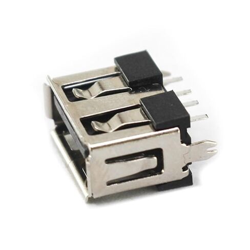 fengpeng 10 قطعة/الوحدة أنثى حافة مسطحة USB 2.0 4 دبوس قدم نوع A 180 الجانب إدراج تهمة التوصيل المقبس جاك موصل سلك محول (نمط 2,50 قطعة) in Kuwait