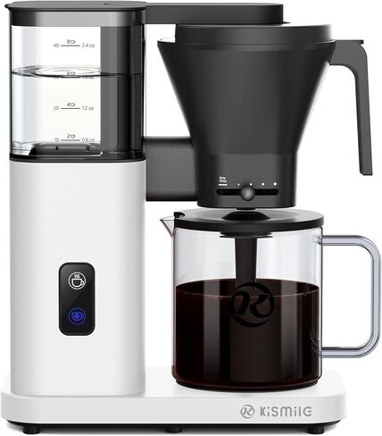 Kismile Premium 8-Cup Coffee Maker with Hot & ice brew, Removable Water Tank Coffee Machine, Drip Coffee Maker,Rapid Heating System for seconds Brewing,Red in Saudi Arabia