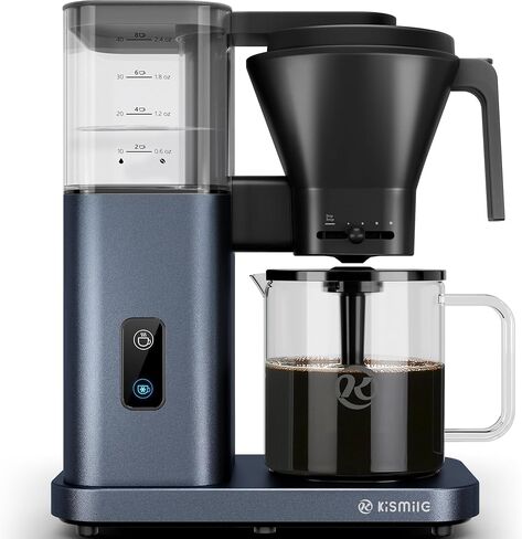 Kismile Premium 8-Cup Coffee Maker with Hot & ice brew, Removable Water Tank Coffee Machine, Drip Coffee Maker,Rapid Heating System for seconds Brewing,Red in Saudi Arabia