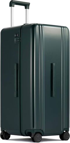 ZERO Halliburton Classic خفيف الوزن 4.0 صندوق دوّار كبير، جانب صلب 31 بوصة، 4 عجلات دوارة مزدوجة، مقبض تلسكوبي، مقابض أمامية وجانبية، قفل معتمد من TSA، 99 لتر، لمسة نهائية لامعة - أزرق كبير in Kuwait