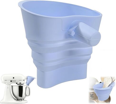 Silicone Funnel for Kitchenaid Mixer, Foldable Flour Funnel Attachment Compatible with Kitchen Aid Artisan 5QT Tilt-Head Standing Mixer (KSM150 & More) in Saudi Arabia