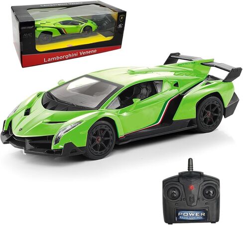QUN FENG Remote Control RC CAR Racing Cars Compatible with Lamborghini Veneno Officially Licensed 1:24 Toy RC Cars Model Vehicle for Boys 6,7,8 Years Old,red in Saudi Arabia