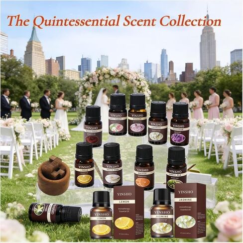 Fragrance Essential Oils Set,12pcs, Aromatherapy Oils for Skin,Diffusers,Home Care,Humidifier Laundry,Candle Making - Lily,Rose,Lavender,Green Tea,Lemon,Jasmine,Freesia,White Tea,Sweet Orange (5mL) in Saudi Arabia