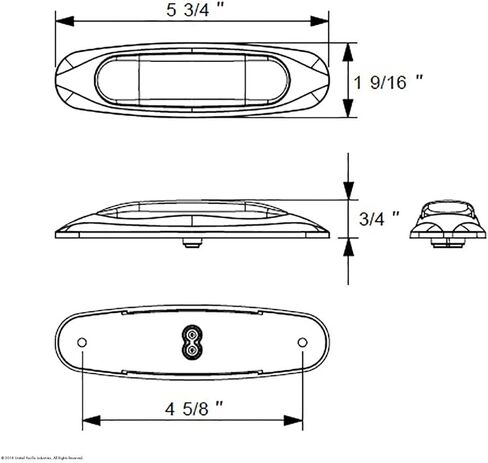 United Pacific 39401 - Clearance/Marker Light - Red Led/Clear Lens, With Reflector, 4 Led in Saudi Arabia