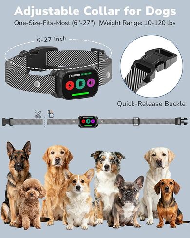 Dog Shock Collar with Remote Control, 3300FT Dog Training Collar with Beep/Vibration/Shock, Security Lock, IPX8 Waterproof Ecollar Rechargeable for Small Medium Large Dogs in Saudi Arabia