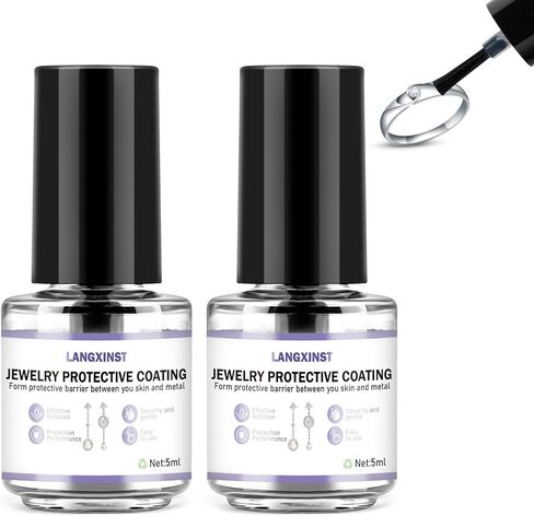 Jewelry Protective Coating,Jewelry Sealant, Clear Invisible Long-Lasting Protection Forms a Protective Barrier Between Skin and Metal Suitable for Earrings, Rings, and Bracelets in Saudi Arabia