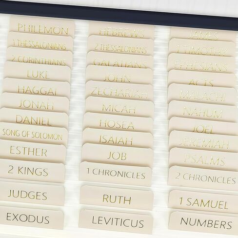 Bible Tabs for Women and Men, 75 Laminated Bible Index Tabs with Embossed Gold Foil Lettering, Durable Neutral Bible Study Tabs for Easy Navigation and Journaling in Kuwait