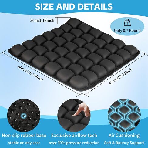 1pcs Travel Seat Cushion, Airplane Seat Cushion for Long Flight, Airplane Gadgets Inflatable Seat Cushions, 3D Inflatable Airbag PortableCushion With Air Pump,Ergonomic for Wheelchair Office Chair in Kuwait