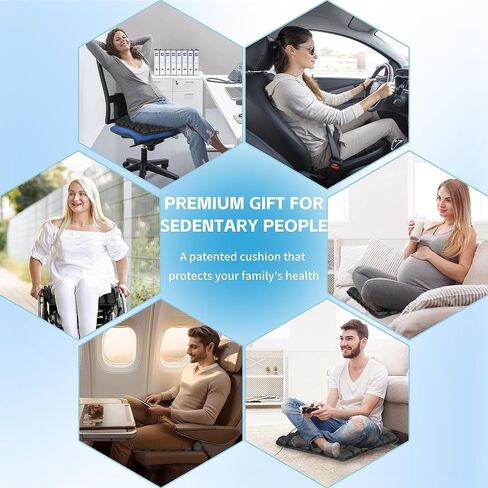 1pcs Travel Seat Cushion, Airplane Seat Cushion for Long Flight, Airplane Gadgets Inflatable Seat Cushions, 3D Inflatable Airbag PortableCushion With Air Pump,Ergonomic for Wheelchair Office Chair in Kuwait