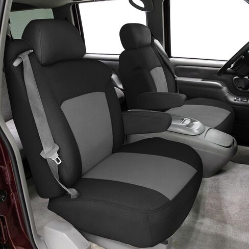 Seat Cover Compatible with 1999-2002 Chevy Silverado, Suburban, Tahoe, GMC Sierra, Yukon, Yukon XL, Heavy Duty Neoprene Front Bucket Seat Cover with Integrated Seat Belts, Charcoal in Saudi Arabia