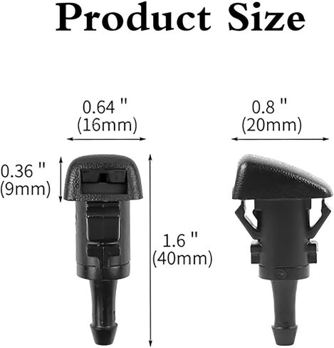 فوهات غسالة الزجاج الأمامي متوافقة مع أوديسي 2011-2017، استبدال مجموعة رذاذ ممسحة قابلة للتعديل لـ 76810-TK8-A01 76810TK8A21، عبوتان in Kuwait