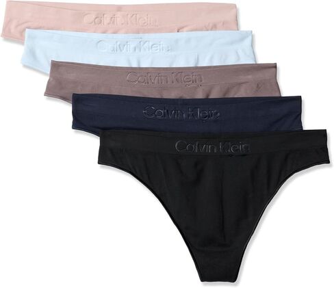 Calvin Klein Women's Bonded Flex Seamless Thong Panties, 5 Pack in Saudi Arabia