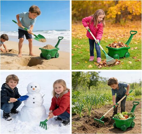 9Pcs Kids Gardening Tools Set - Toys with Shovel, Rake, Hoe and Leaf Rake for Outdoor Backyard Play, STEM Educational Toys, Ideal Christmas Birthday Gifts for Toddler Boys & Girls Ages 3 4 5 in Saudi Arabia