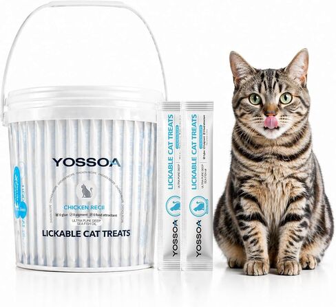 100Tubes Cat Treat Snack Wet Lickable Squeeze Stick Lickable Treats Dogs & Cats Omg3 Squeezable Creamy Purée Cat Snack Chicken Lickable with Multivitamin Lickable pet Treats Healthy Grain-Free in Saudi Arabia