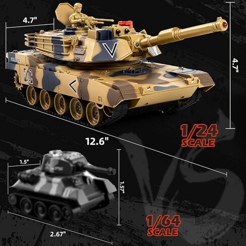 1/24 خزان التحكم عن بعد، 2.4 جيجا هرتز German Leopard II RC Tank وقوة الارتداد ودوران البرج 330 درجة. ألعاب الجيش ألعاب معركة بالأشعة تحت الحمراء مع دخان وتأثير صوتي هدية للأولاد in Kuwait