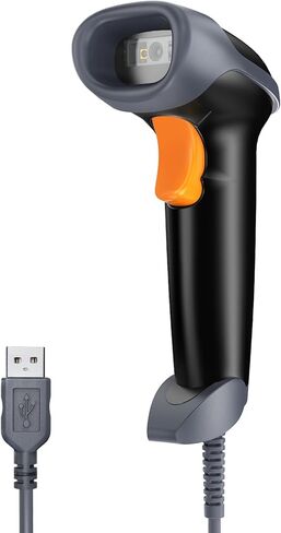 Eyoyo USB Handheld 2D QR Code Scanner, PDF417 Data Matrix Barcode Scanner, Wired Automatic Bar Code Reader with Long USB Cable for POS Mobile Payment, Supermarket, Warehouse in Kuwait