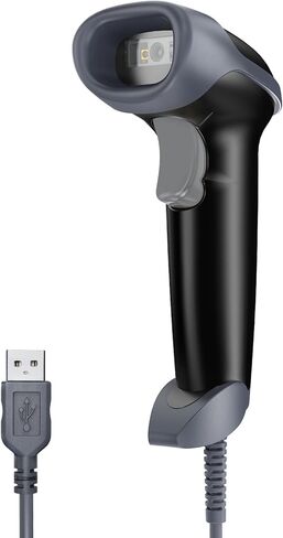 Eyoyo USB Handheld 2D QR Code Scanner, PDF417 Data Matrix Barcode Scanner, Wired Automatic Bar Code Reader with Long USB Cable for POS Mobile Payment, Supermarket, Warehouse in Kuwait