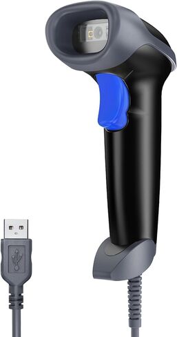 Eyoyo USB Handheld 2D QR Code Scanner, PDF417 Data Matrix Barcode Scanner, Wired Automatic Bar Code Reader with Long USB Cable for POS Mobile Payment, Supermarket, Warehouse in Kuwait