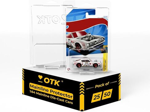 OTK Mainline Protector Case for Hot Wheels and Matchbox Car Collection, Protective Clamshell Cover, Plastic Card Storage, Super Treasure Hunt, (Pack of 2) in Saudi Arabia