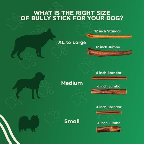 MASSTICK Jumbo Bully Sticks للكلاب 6 بوصة - سميكة جدًا، طويلة الأمد، خالية من الرائحة - أعواد مضغ البقر للكلاب - جميعها طبيعية وقابلة للهضم بالكامل للكلاب الصغيرة والكبيرة - حقيبة 8 أونصة in Kuwait