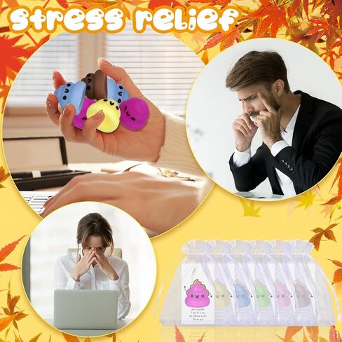 HyDren 30 Sets Christmas Positive Gifts Bulk 30 Stress Ball Toy 30 Inspirational Positive Cards Funny Stress Ball Mini Gag Gift Stress Relief Thanksgiving Employee Appreciation Gifts(Colorful) in Saudi Arabia