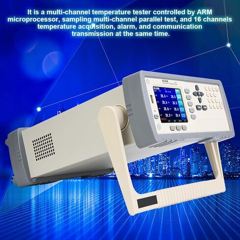 AT4116 جهاز اختبار درجة الحرارة بـ 16 قناة مع شاشة TFT LCD وشاشة ترانزستور رقيقة ومنفذ USB للاختبار المتوازي متعدد القنوات 200 إلى 1300 K J T دعم مزدوج حراري (قابس أمريكي 110 فولت) in Saudi Arabia