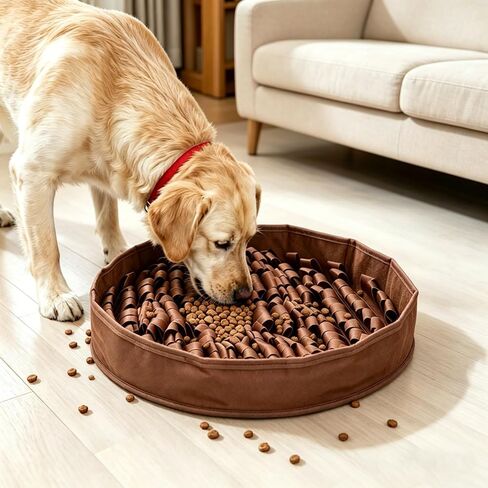 ORIA Snuffle Mat للكلاب، 20 × 20 حصيرة تغذية بطيئة مع تحفيز عقلي، لعبة ألغاز تفاعلية وعلاجات لعبة التغذية للأكل السريع، الملل، القلق، للكلاب الصغيرة والمتوسطة in Saudi Arabia