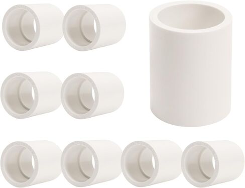 1 حزمة 3 بوصة الأبيض PVC الأنابيب اقتران، المقبس × المقبس، الجدول الزمني 40 موصلات الانزلاق الثقيلة لدعم حديقة DIY، نظام الرش (3 بوصة) in Kuwait