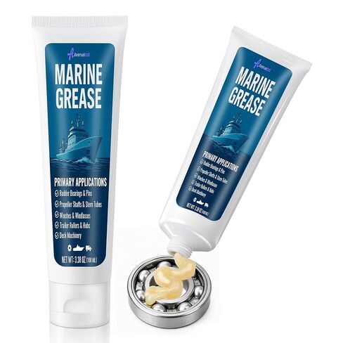 200 ml/ 6.76 oz Marine Grease Tube, 2 Pack Premium Marine Grade Grease, Waterproof High Temp (-18°C~260°C) Bearing Lube for Propeller Shafts, Rudder Bearings, Trailers & Boat Maintenance in Saudi Arabia