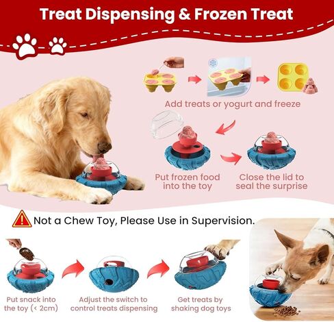 لعبة تفاعلية للكلاب، لعبة ألغاز مع توزيع مكافآت قابلة للتعديل وحلوى مجمدة يمكنك صنعها بنفسك، ألعاب إثراء للكلاب لإبقائهم مشغولين وتحفيزهم العقلي in Kuwait