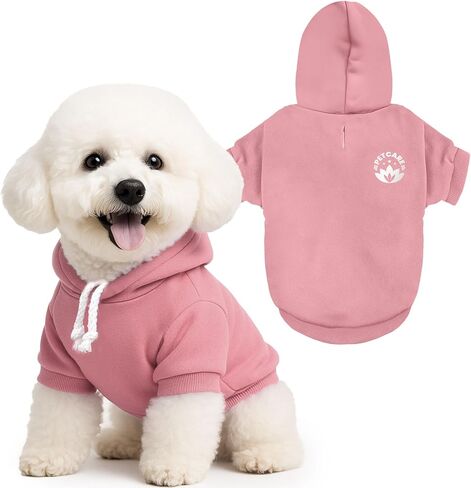 PETCARE الكلب هوديي البلوزات للكلاب المتوسطة الصغيرة القطط لطيف لينة الدافئة الصوف جرو البلوزات الكلب الملابس هوديس البلوز عاكس الخريف الشتاء تشيهواهوا يوركي الفرنسية البلدغ الملابس، الأزرق in Kuwait