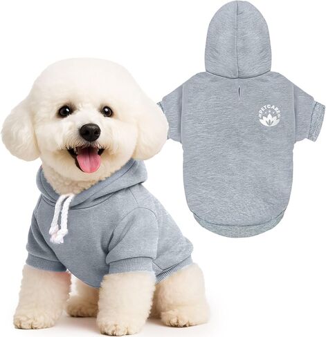 PETCARE الكلب هوديي البلوزات للكلاب المتوسطة الصغيرة القطط لطيف لينة الدافئة الصوف جرو البلوزات الكلب الملابس هوديس البلوز عاكس الخريف الشتاء تشيهواهوا يوركي الفرنسية البلدغ الملابس، الأزرق in Kuwait