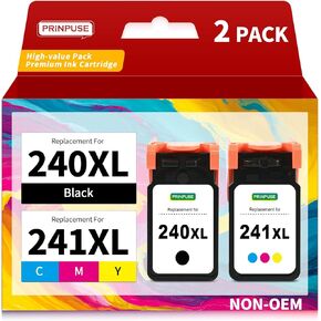 240XL 241XL Combo Pack PG-240XL CL-241XL Replacements for Canon 240 and 241 Ink Cartridges Black Color Used with Canon Pixma Printer MG3600 MG3620 TS5100 TS5120 MG3520 MG2120 MX452 MX512 in Saudi Arabia