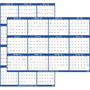 تقويم المسح الجاف 2025 - تقويم حائط سنوي كبير 2025، 38.2 بوصة × 25.2 بوصة، تقويم قابل للعكس على الجانبين 2025، عمودي/أفقي، يناير 2025 - ديسمبر 2025، 2025 تقويم حائط مع ملاحظات وملصقات - أزرق in Kuwait