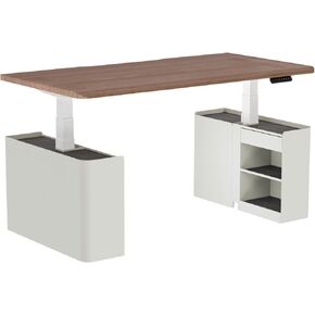 Vari Standing Desk Cubbies – Under-Desk Storage Organizer with PET Felt-Lined Shelves, Drawer, Hook & Cable Management – Tool-Free Installation Electric Standing Desks (Slate) in Kuwait