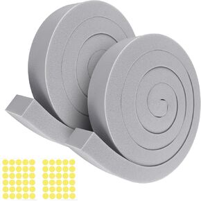 AC Window Seal Kit with Adhesive - 2Pcs Gray Foam Insulation Strips 2"x1"x6.5Ft,Air Conditioner Foam for Window Units, Energy Saving & Dustproof in Saudi Arabia
