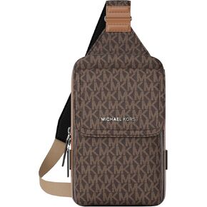 حقيبة Hudson متوسطة الحجم للرجال من مايكل كورس/MK Signature Small، بني/أمتعة in Kuwait