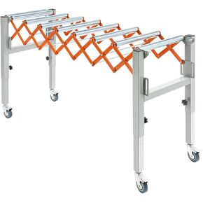 Adjustable Conveyor Roller Stand, 110 Lbs Capacity Conveyor Table with Lockable Castor Wheels, Infeed/Outfeed Support Expandable Gravity Conveyor for Conveying/Transporting Various Materials in Saudi Arabia