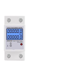 Din Rail Digital Single Phase Reset Zero Energy Meter KWh Voltage Current Power Consumption Meter Wattmeter 220V 110V AC in Kuwait