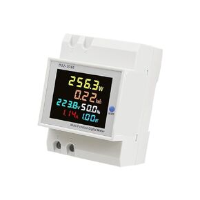 مرحلة واحدة عداد الطاقة Din السكك الحديدية مراقبة استخدام الكهرباء التيار المتناوب 40-300 فولت 100A الفولتميتر مقياس التيار الكهربائي واط كيلوواط ساعة السلطة متر in Kuwait