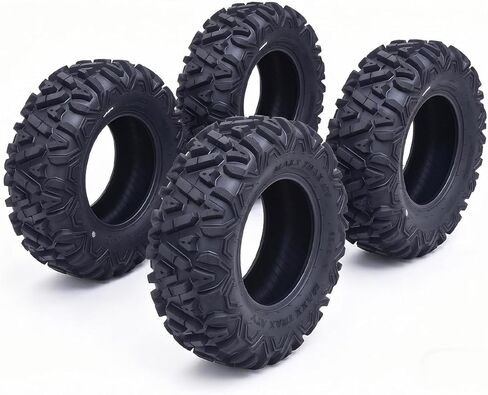 إطارات رياضية مقاس 19x7-8 ATV UTV Knobby، إطارات دراجة صغيرة أمامية مقاس 19x7x8 4 طبقات بدون أنبوب (مجموعة من 2) in Kuwait