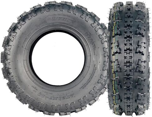 إطارات رياضية مقاس 19x7-8 ATV UTV Knobby، إطارات دراجة صغيرة أمامية مقاس 19x7x8 4 طبقات بدون أنبوب (مجموعة من 2) in Kuwait