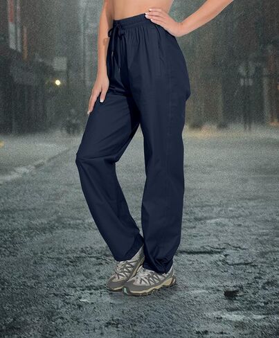Women's Packable Rain Pants Lightweight Waterproof Breathable Pants for Hiking Travel in Saudi Arabia