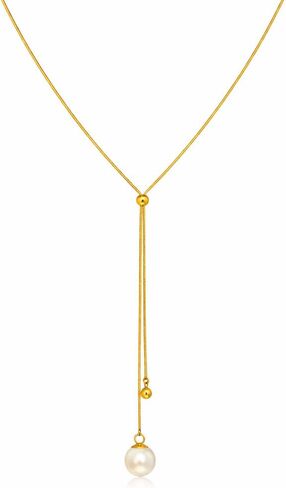 Adjustable Long Lariat Necklace for Women, 18K Gold Plated Y-Necklace in Saudi Arabia