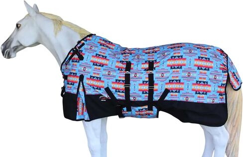64" Horse 1200D Turnout Waterproof Fleece Lined Medium Winter Blanket 3B103LG in Kuwait